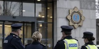 Patru polițiști acuză represalii după ce au semnalat probleme în Garda Polițiști Garda în uniformă în fața sediului
