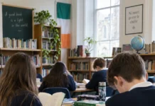Elevi la școală în Irlanda