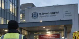 intrarea principală St James’s Hospital Dublin