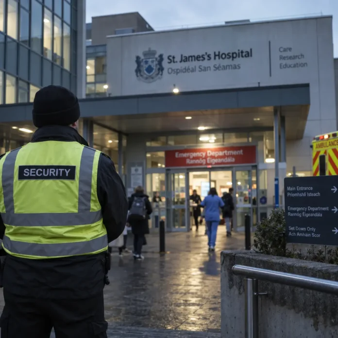 intrarea principală St James’s Hospital Dublin