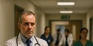 medic consultând un pacient în spital