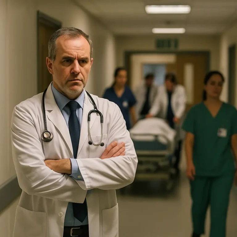 medic consultând un pacient în spital