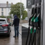Pompa de motorină la o benzinărie în Irlanda