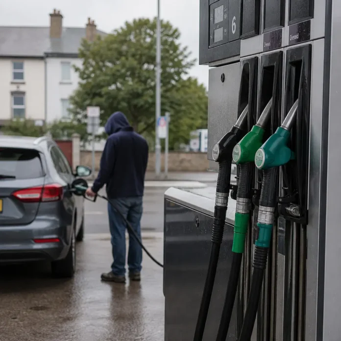 Pompa de motorină la o benzinărie în Irlanda