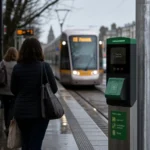 autobuz în trafic urban în Irlanda
