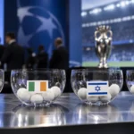UEFA respinge cererea Irlandei de a evita Israelul la viitoarele trageri Logo UEFA pe fundal albastru