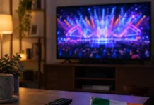 Logo Eurovision cu steagul Irlandei