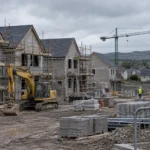 șantier de construcție locuințe în Irlanda