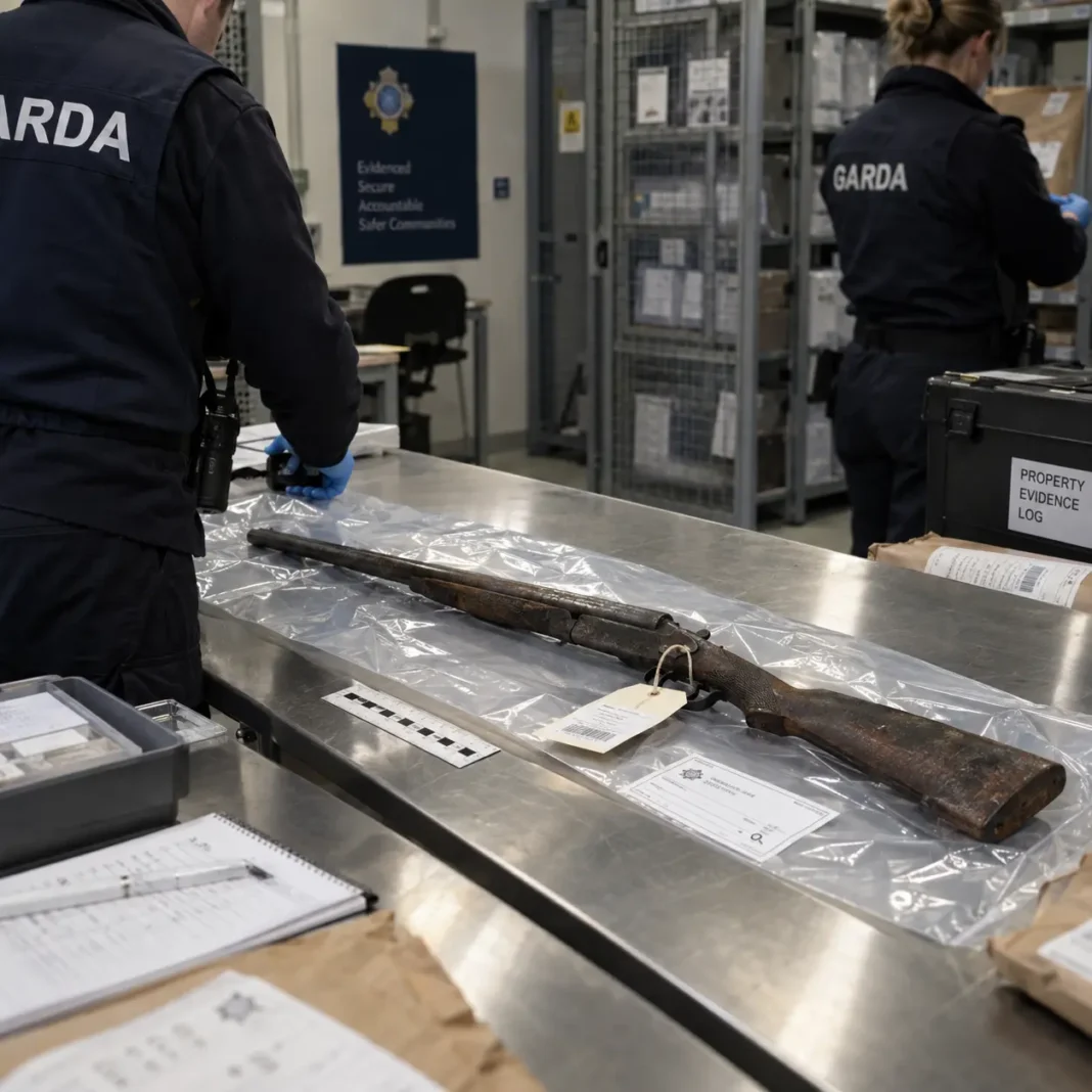 pușcă Winchester confiscată de Garda