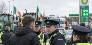 protest pentru prețul carburanților în Irlanda