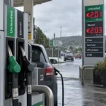 Pompa de combustibil la o stație din Irlanda