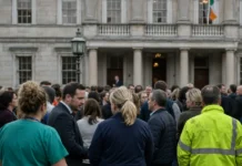 Protest sindical în sectorul public irlandez