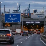 M50 și Dublin Port Tunnel au adus 251 milioane € din taxe într-un an Autostrada M50 cu trafic intens
