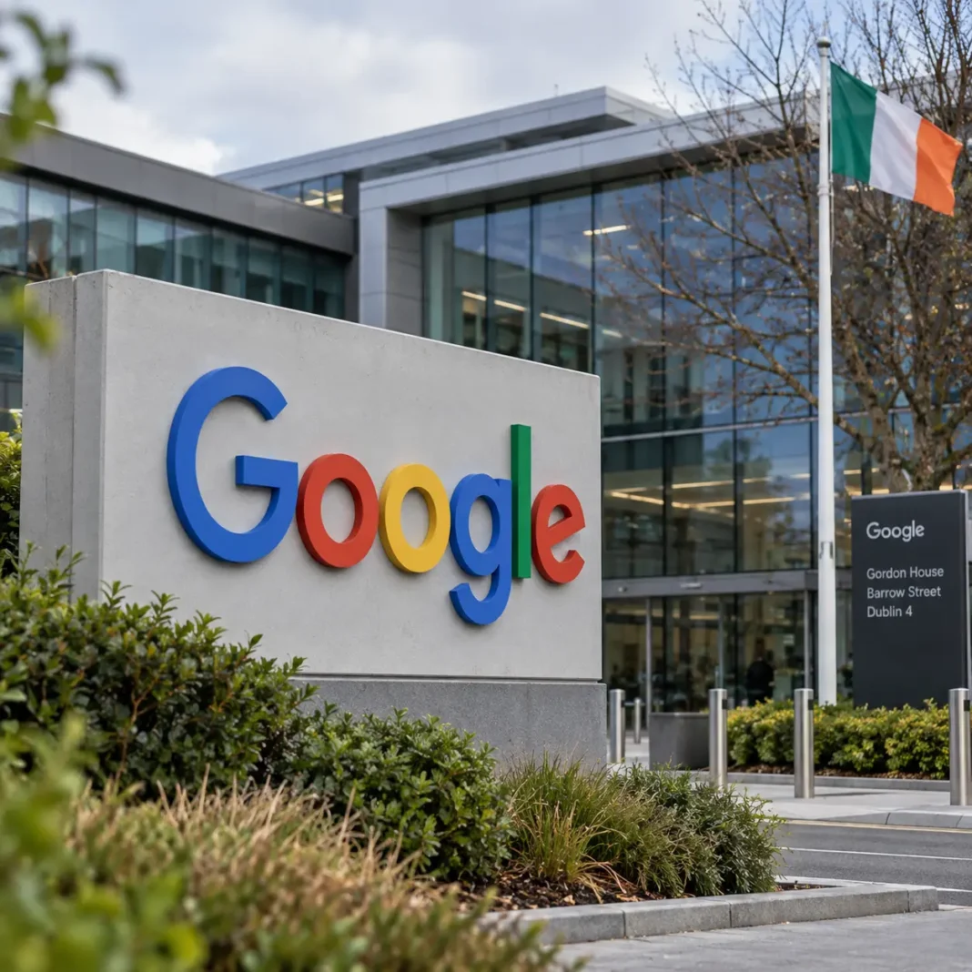 Logo Google pe fundal albastru