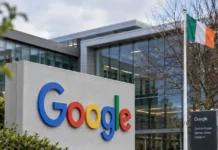Logo Google pe fundal albastru