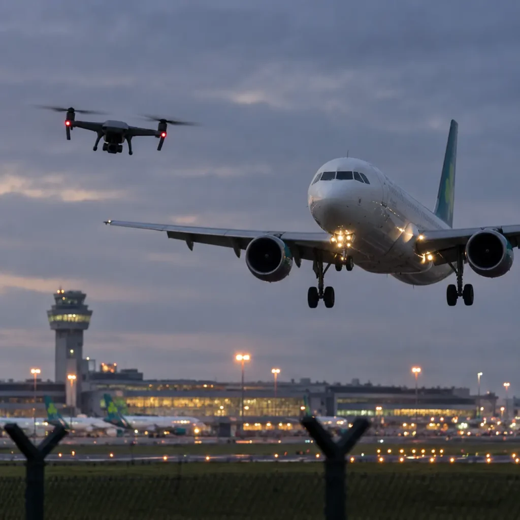 Avion Aer Lingus în apropiere de Dublin Airport