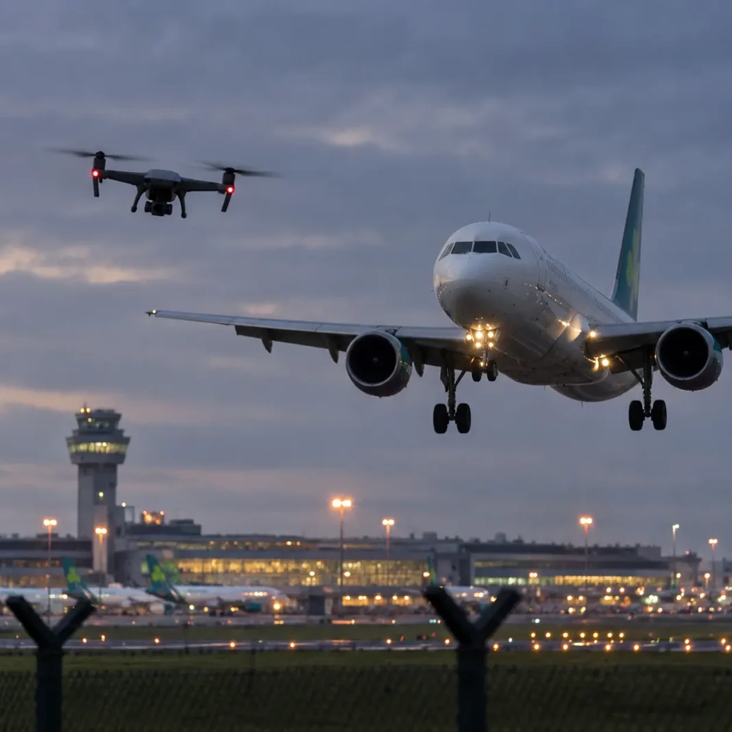 Avion Aer Lingus în apropiere de Dublin Airport