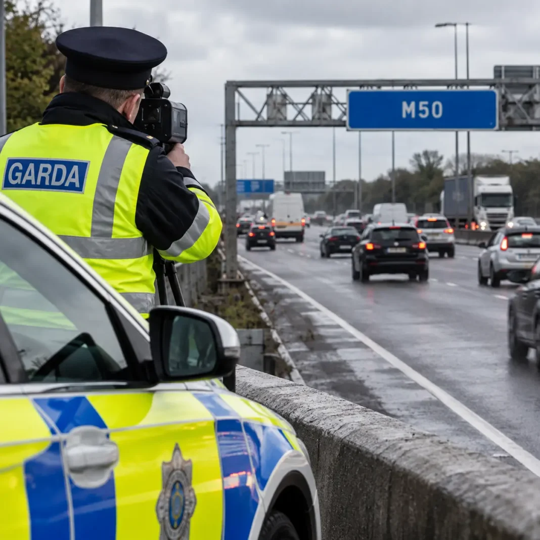 Autostrada M50 cu trafic auto