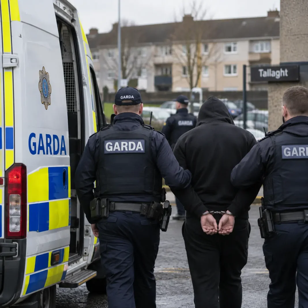 Polițiști Garda în acțiune în Tallaght