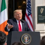 Donald Trump la întâlnirea cu liderii irlandezi
