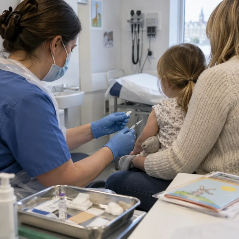 doză vaccin ROR administrată unui copil