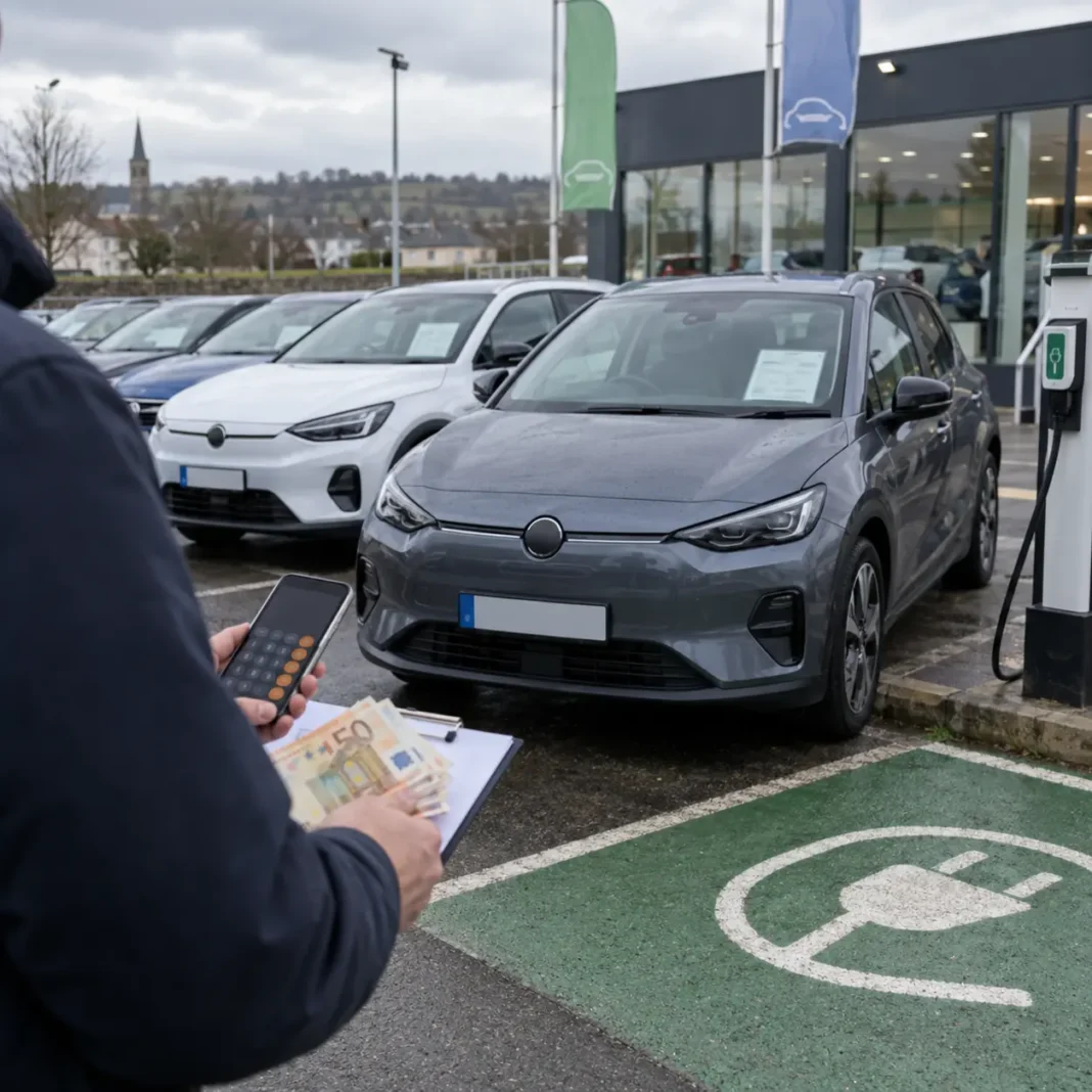 mașină electrică second-hand pe drum în Irlanda