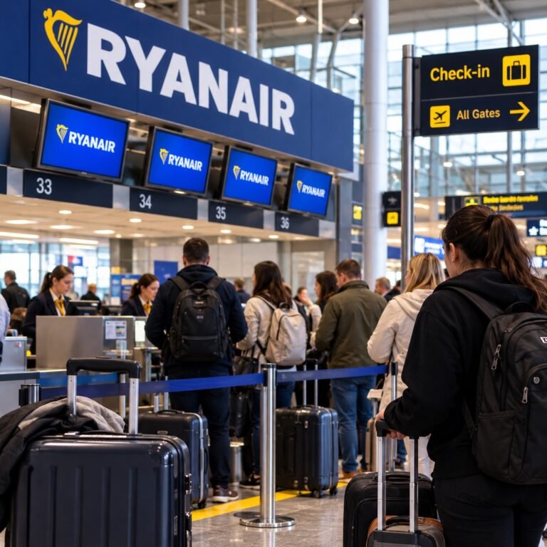 ghiseu predare bagaje Ryanair in aeroport