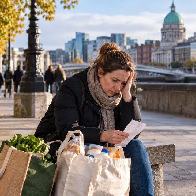 grafic comparativ ajutor social și prag sărăcie Irlanda