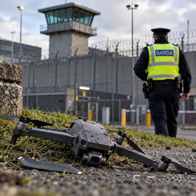 dronă prăbușită pe acoperișul penitenciarului