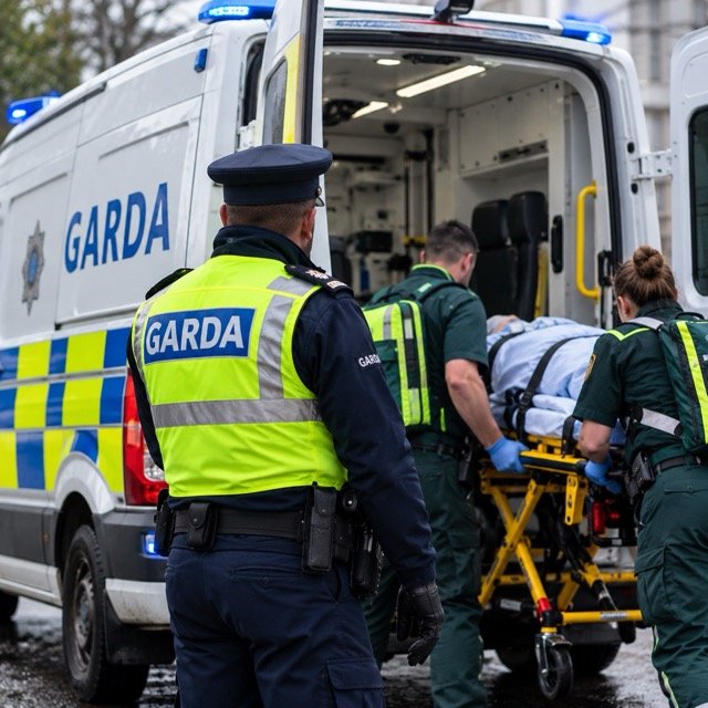 vehicul Garda în apropierea stadionului Dalymount Park