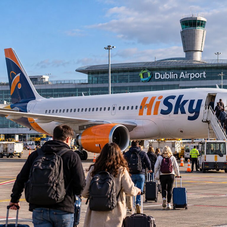 aeronavă HiSky pe aeroport românesc