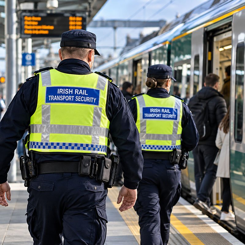 agent de securitate în stație de transport public
