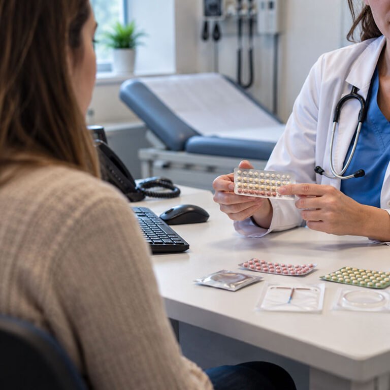 medic și pacientă discuție contracepție