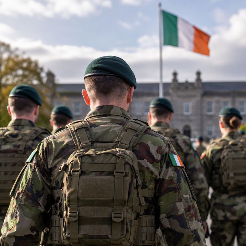 militari în uniformă în Irlanda