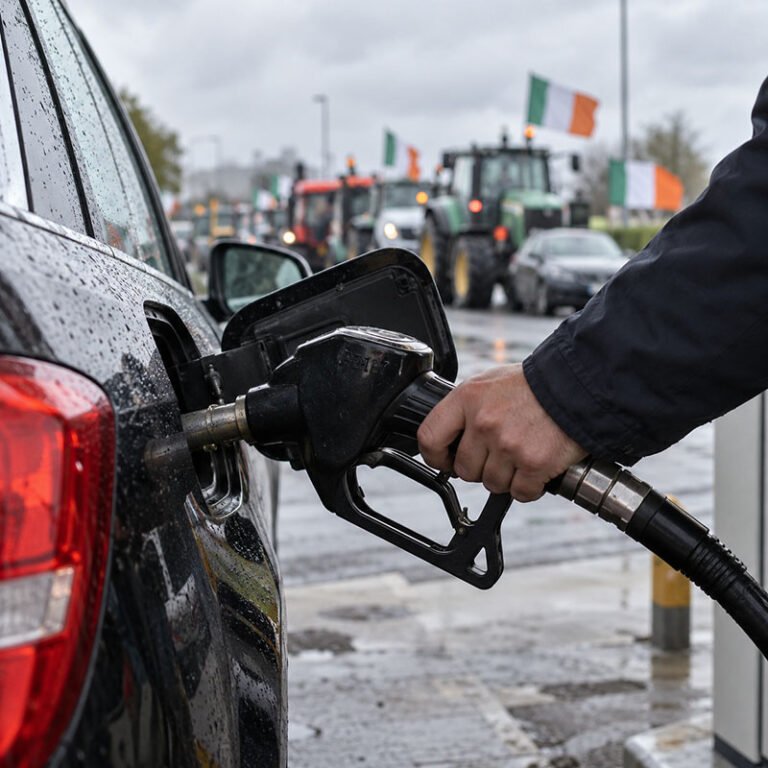 pompa de motorină la o stație de carburanți