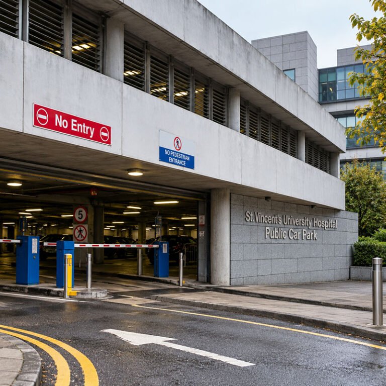 parcare spital cu mașini parcate