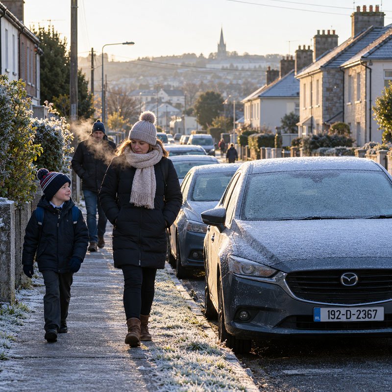 cer senin și temperaturi scăzute în Irlanda
