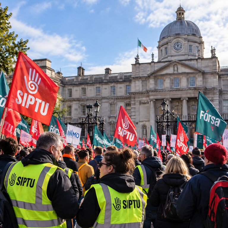 protest sindical în Irlanda